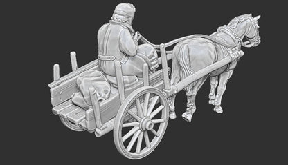 WWII Finnish Horse Drawn Cart Various Scales Historical Wargaming