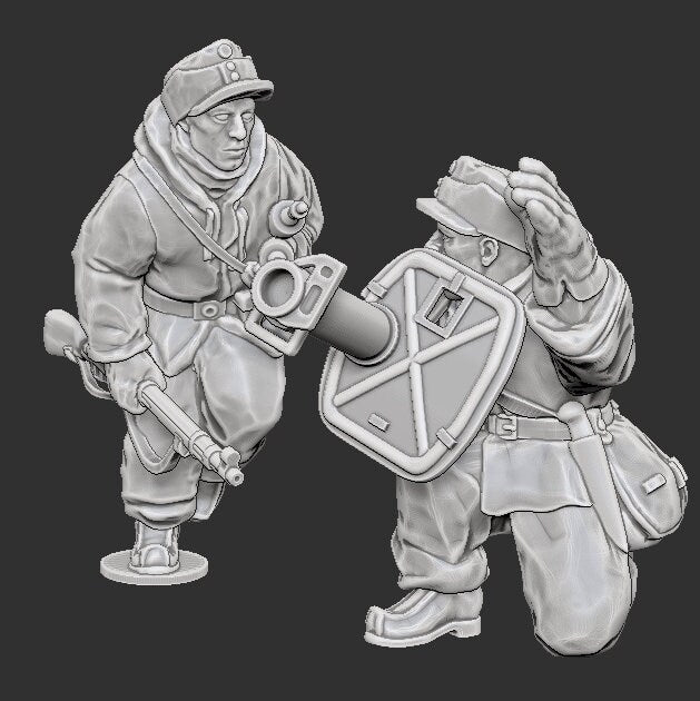 WWII Finnish Panzerschreck Team (2 models) Various Scales Historical Wargaming (US tariffs are pre-paid by us)