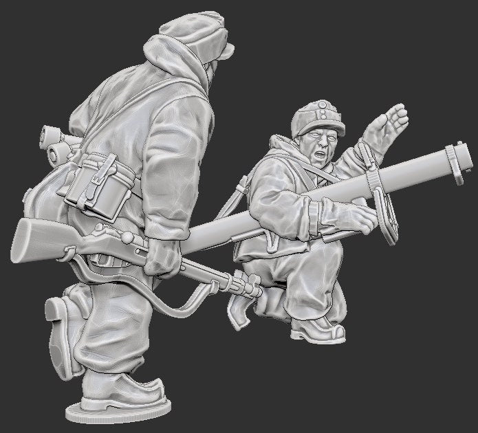 WWII Finnish Panzerschreck Team (2 models) Various Scales Historical Wargaming