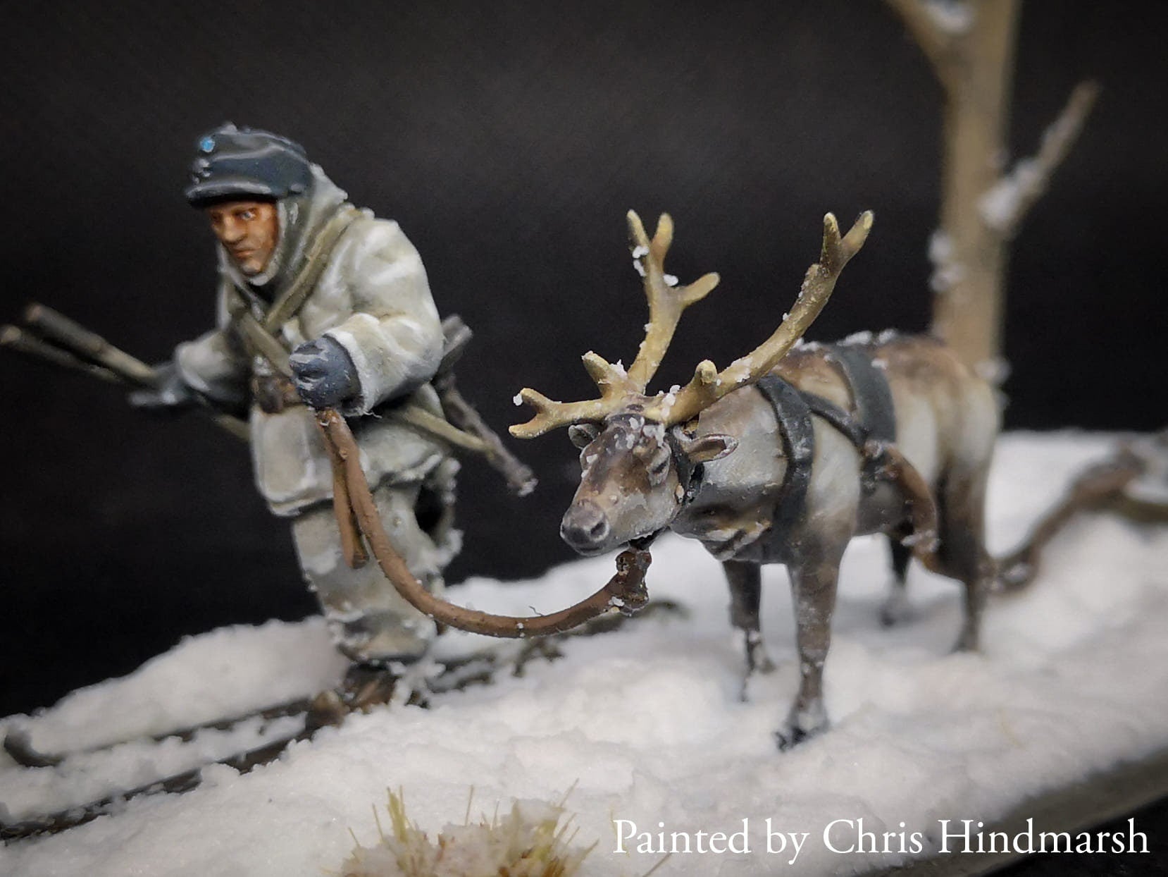 WWII Finnish Reindeer Sled Resin Various Scales Historical Wargaming