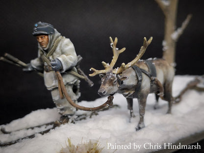 WWII Finnish Reindeer Sled Resin Various Scales Historical Wargaming