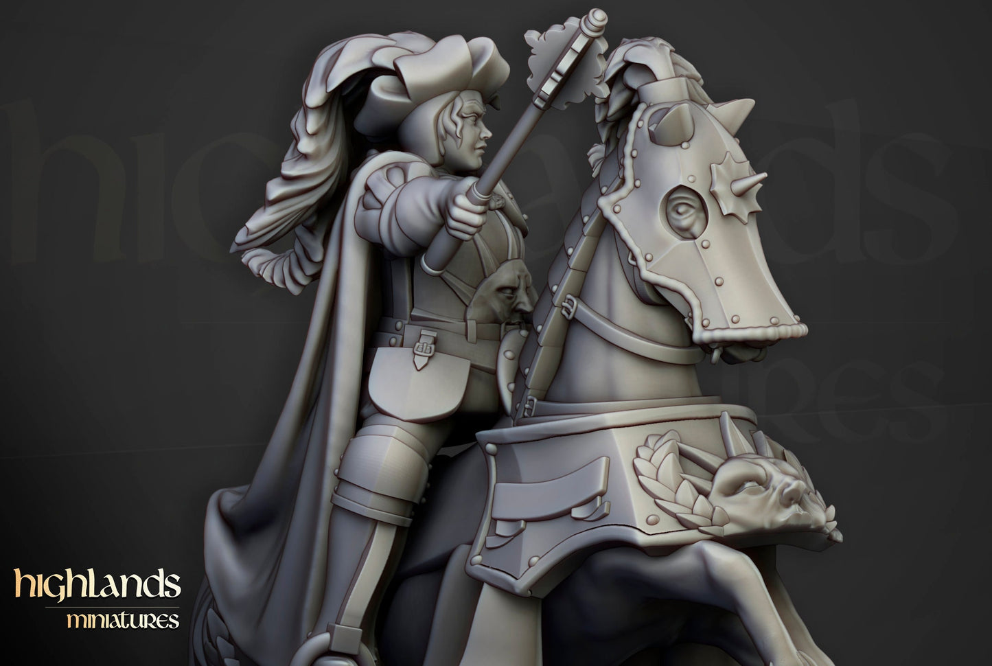 28mm Highland Miniatures Baroness of Lunnenburg Fantasy suitable for WFB
