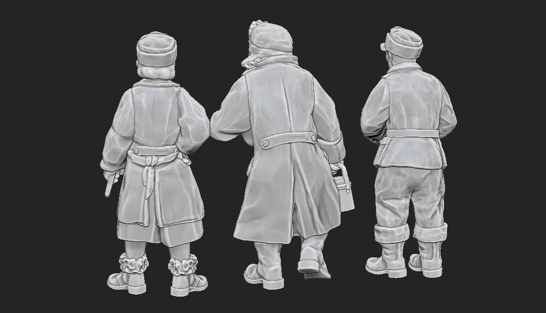 WWII Finnish Cooks Set (3 models) Various Scales Historical Wargaming
