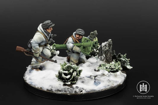 WWII Finnish Panzerschreck Team (2 models) Various Scales Historical Wargaming