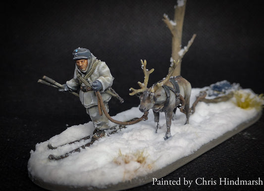 WWII Finnish Reindeer Sled Resin Various Scales Historical Wargaming