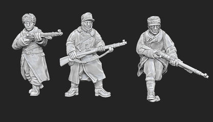 WWII Finnish Infantry Squad in Greatcoats Multipart Set (10 models) Various Scales Historical Wargaming