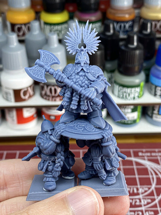 28mm Highland Miniatures Dwarfs King Ulric of Thrym Heim Fantasy