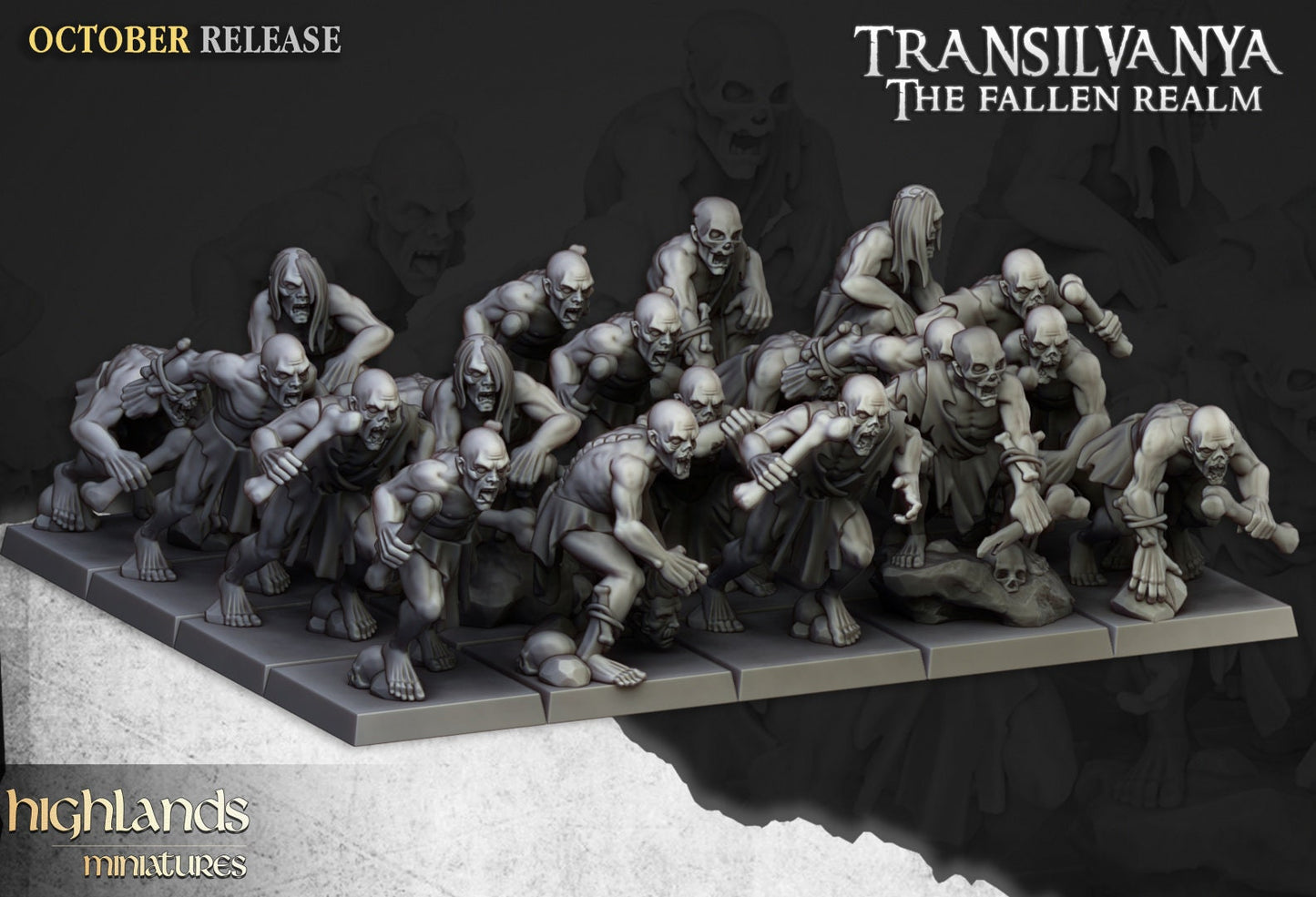 28mm Highland Miniatures Transilvanya Ghouls Unit (20) Fantasy