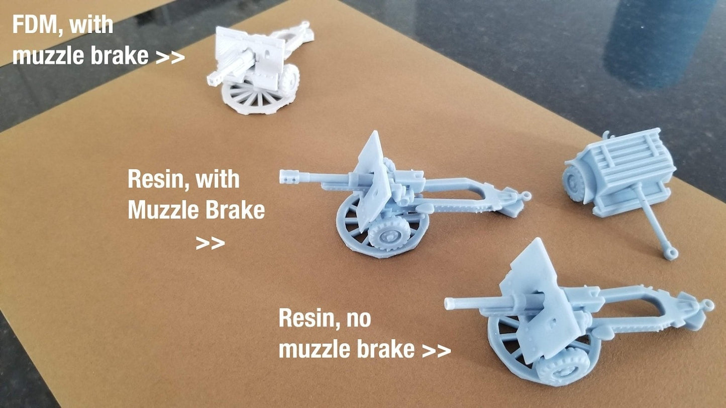 WWII British 25 Pounder Field Gun with Limber Various Scales Historical Wargaming (1 model)