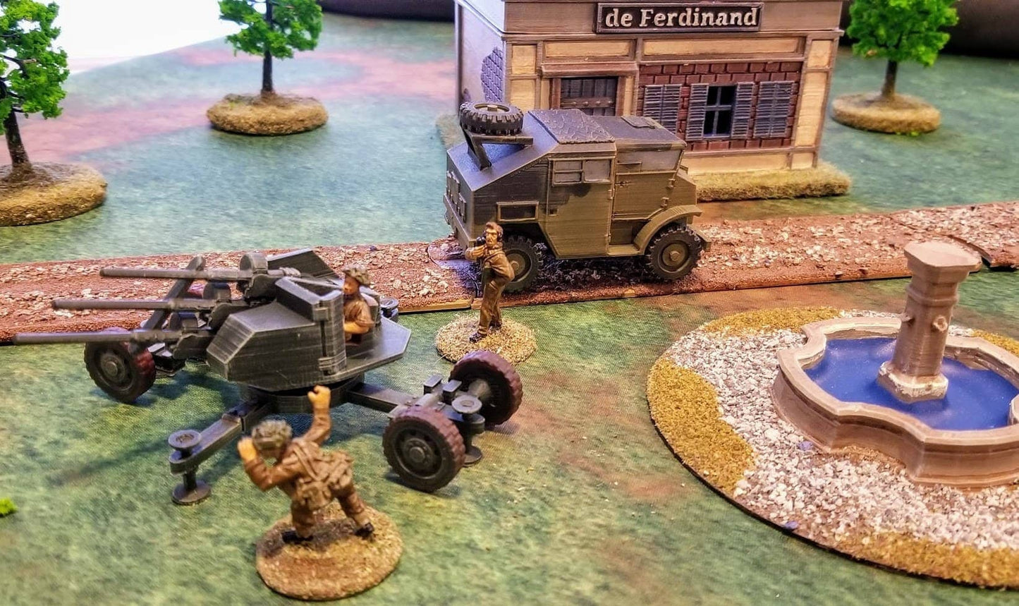 WWII British Triple Polsten Cannon Various Scales Historical Wargaming