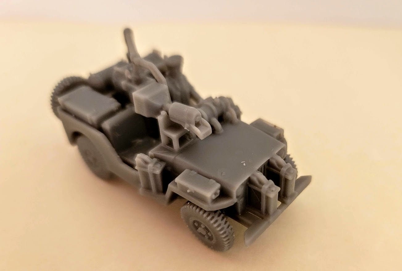 WWII British Popski's Private Army Flamethrower Jeep Various Scales Historical Wargaming