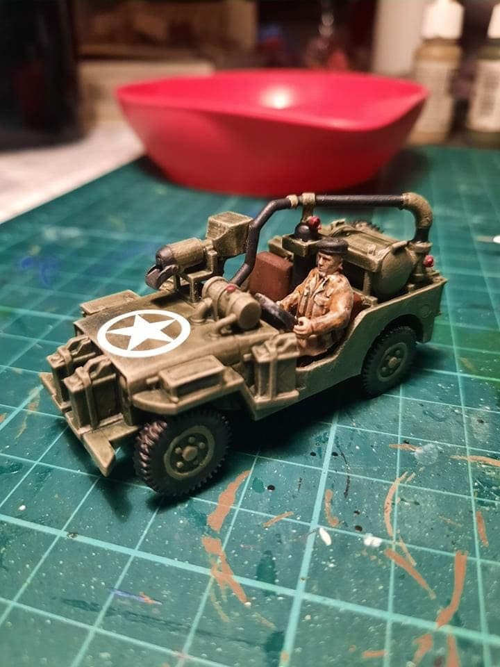 WWII British Popski's Private Army Flamethrower Jeep Various Scales Historical Wargaming