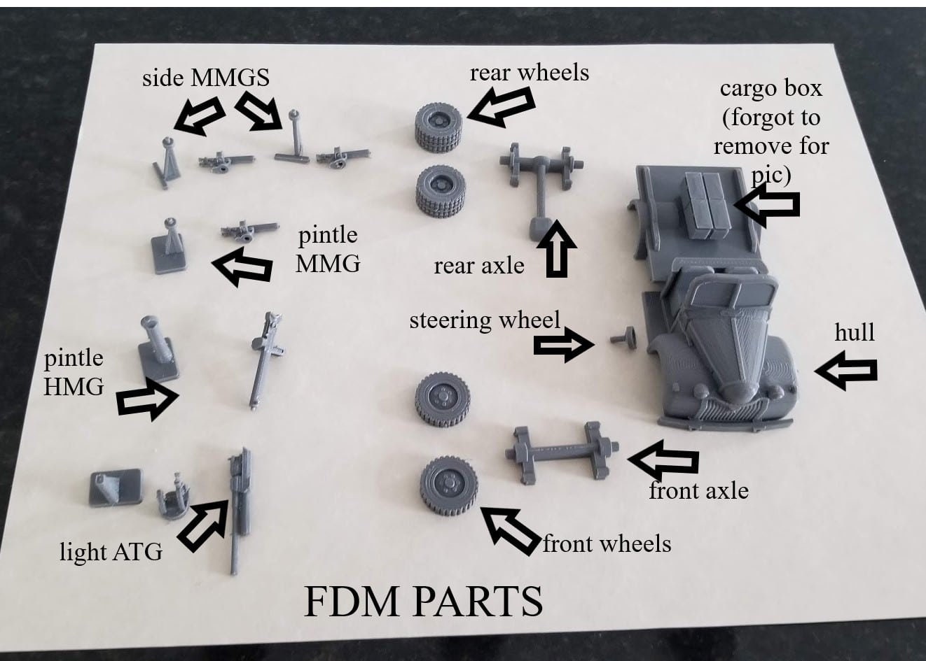 WWII Dutch Light Utility Truck (1 model) Various Scales Historical Wargaming (US tariffs are pre-paid by us)