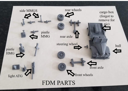 WWII Dutch Light Utility Truck (1 model) Various Scales Historical Wargaming (US tariffs are pre-paid by us)