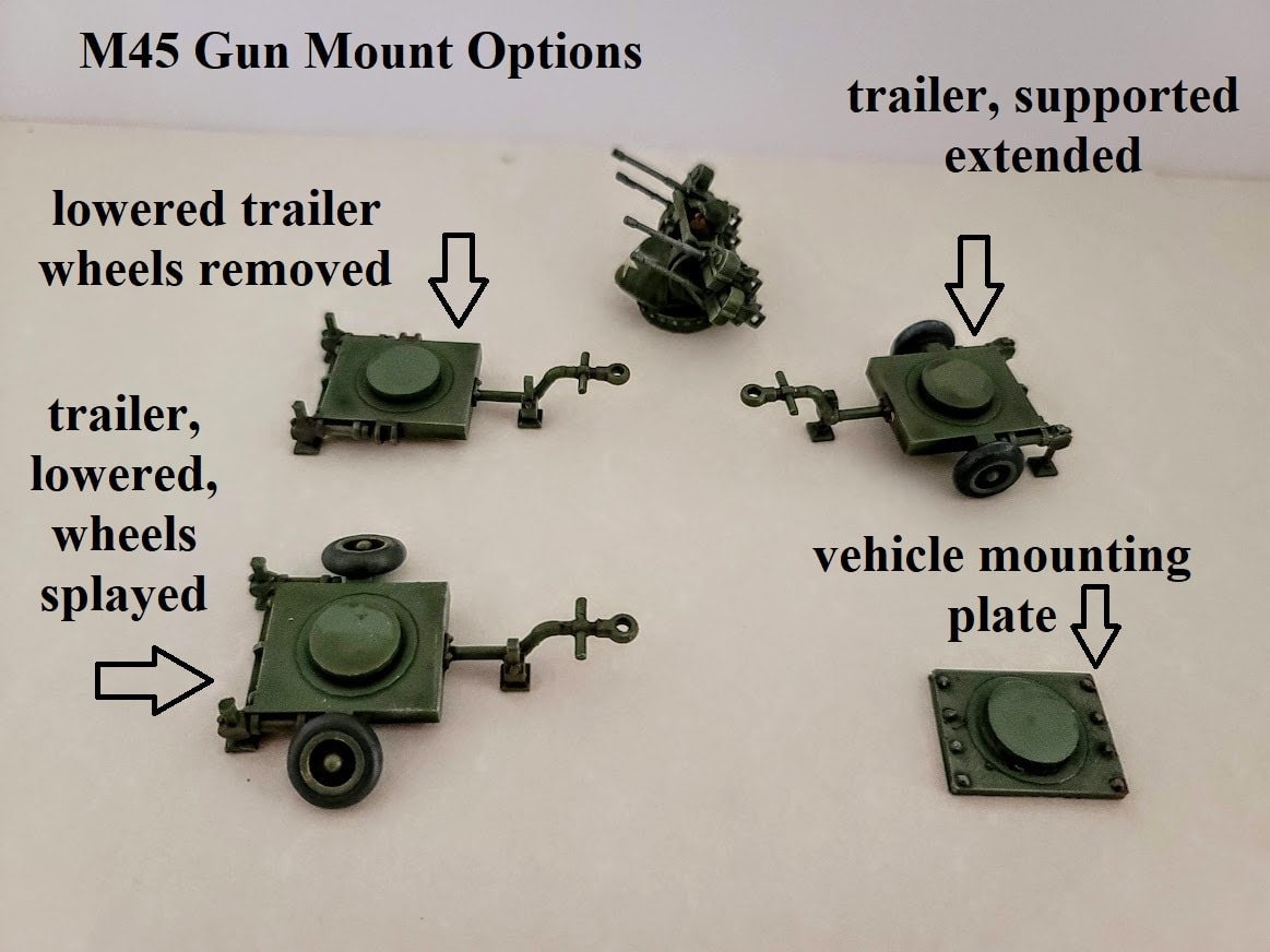 WWII US M45 Autocannon Various Scales Historical Wargaming