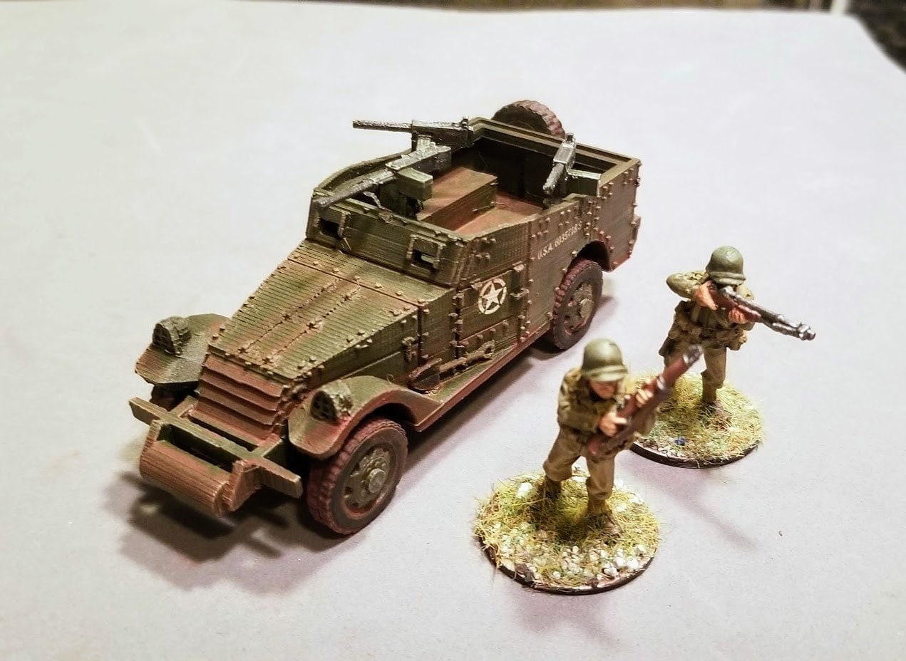 WWII US M3 Scout Car Various Scales Historical Wargaming (US tariffs are pre-paid by us)