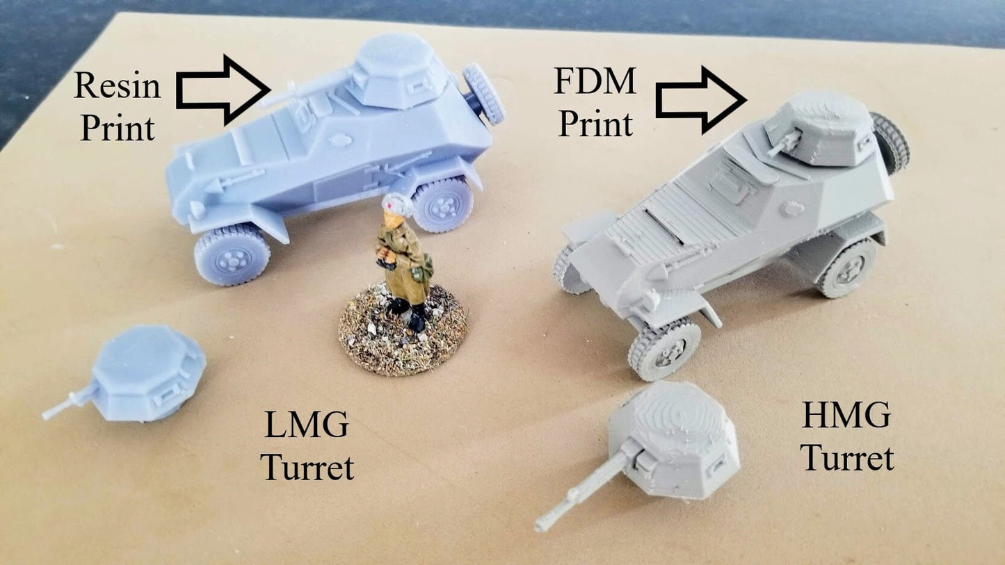 WWII Soviet BA 64B and 64D Armoured Car (Both turrets included) Various Scales Historical Wargaming