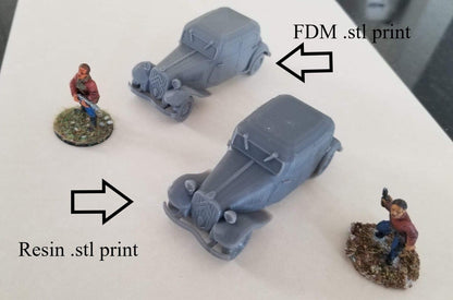 WWII French Citroen 11 CV Civilian Car (1 model) Various Scales Historical Wargaming (US tariffs are pre-paid by us)