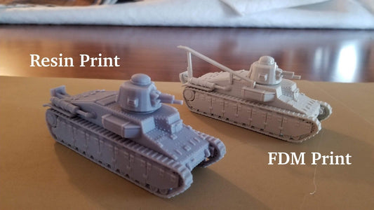 WWII French D1 Tank Various Scales Historical Wargaming (1 model)