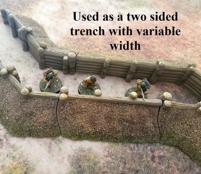 Wargaming Terrain WWII Seawall Bunker and Trenches Set Various Scales Historical Wargaming