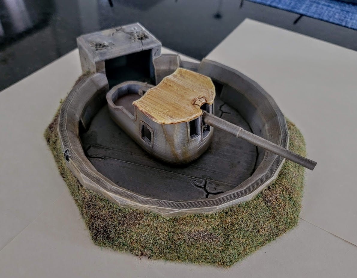 Wargaming Terrain Coastal Gun Emplacement Various Scales Historical Wargaming (US tariffs are pre-paid by us)
