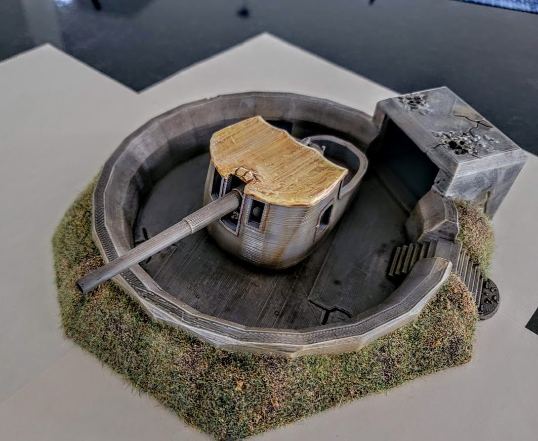 Wargaming Terrain Coastal Gun Emplacement Various Scales Historical Wargaming (US tariffs are pre-paid by us)