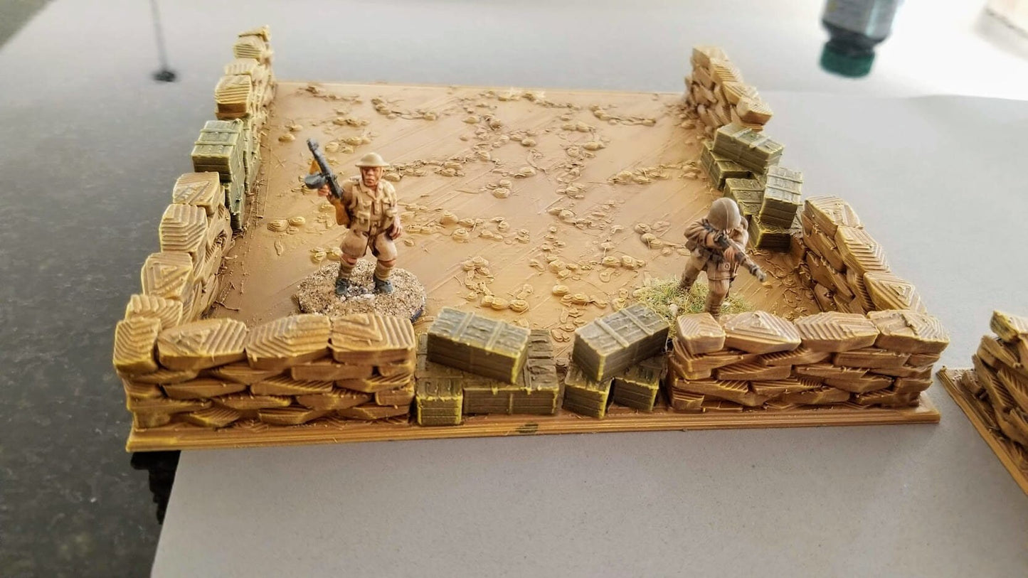Wargaming Terrain Italian Defensive Positions (set of 3) Various Scales Historical Wargaming