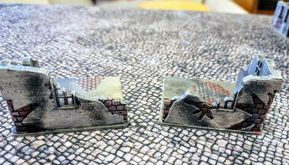 Wargaming Terrain Urban Ruins and Barricade Set Various Scales Historical Wargaming