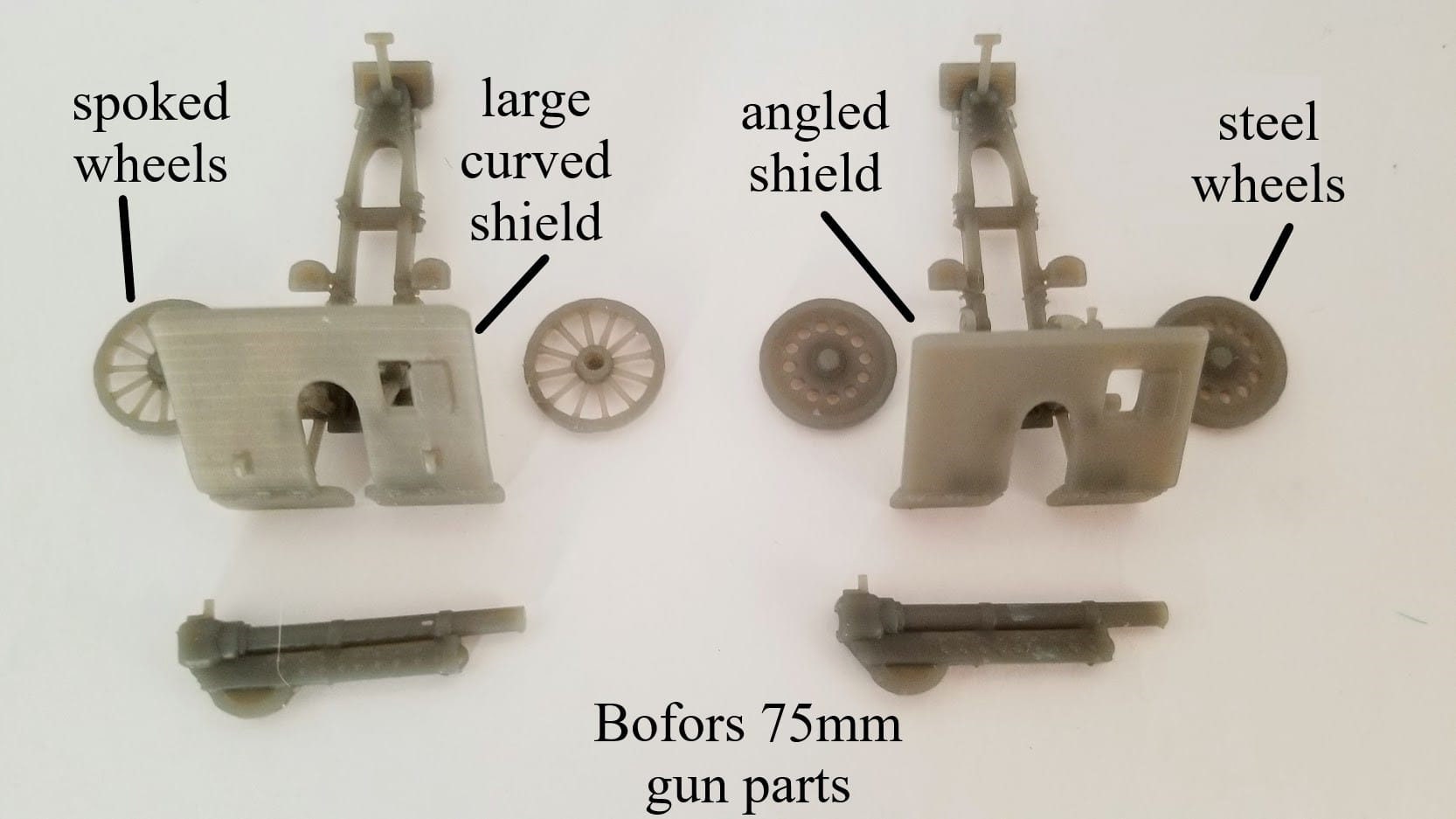 WWII German Bofors 75mm Mountain Gun Various Scales Historical Wargaming (1 model)