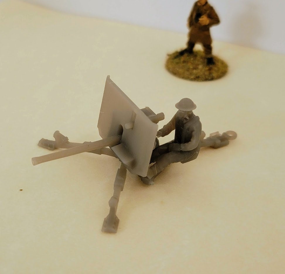 WWII British 2 Pounder QF Anti-Tank Gun Various Scales Historical Wargaming (1 model) (US tariffs are pre-paid by us)