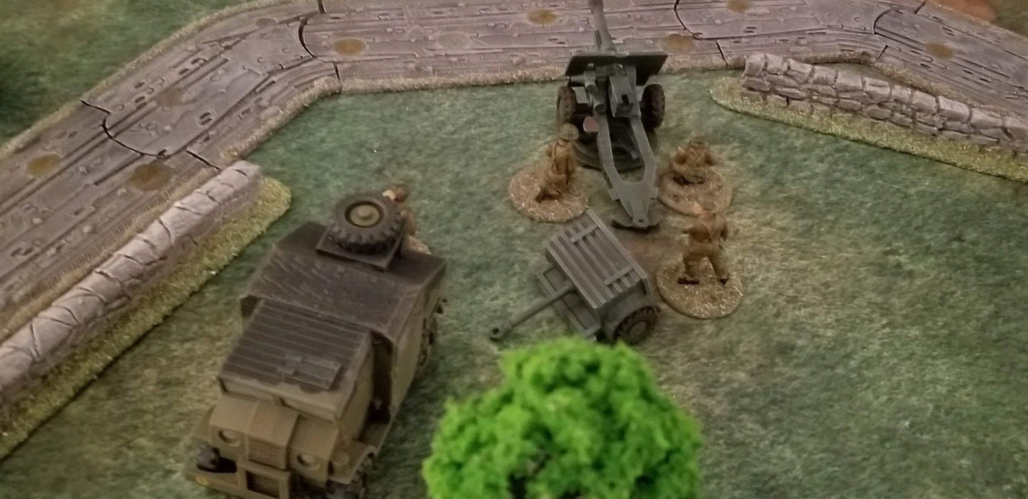 WWII British 25 Pounder Field Gun with Limber Various Scales Historical Wargaming (1 model)