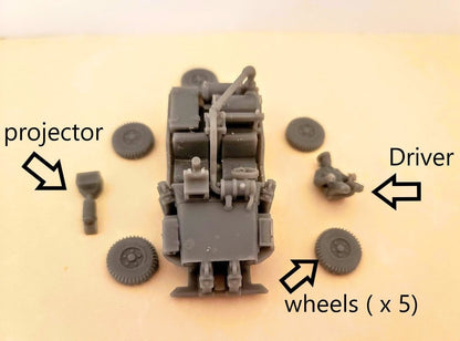 WWII British Popski's Private Army Flamethrower Jeep Various Scales Historical Wargaming