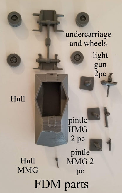 WWII Dutch Bratt Overwalwagen Armoured Car Various Scales Historical Wargaming