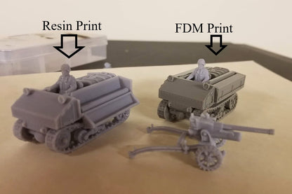 WWII Dutch Vickers Utility Tractor (1 model, no gun included) Various Scales Historical Wargaming (US tariffs are pre-paid by us)