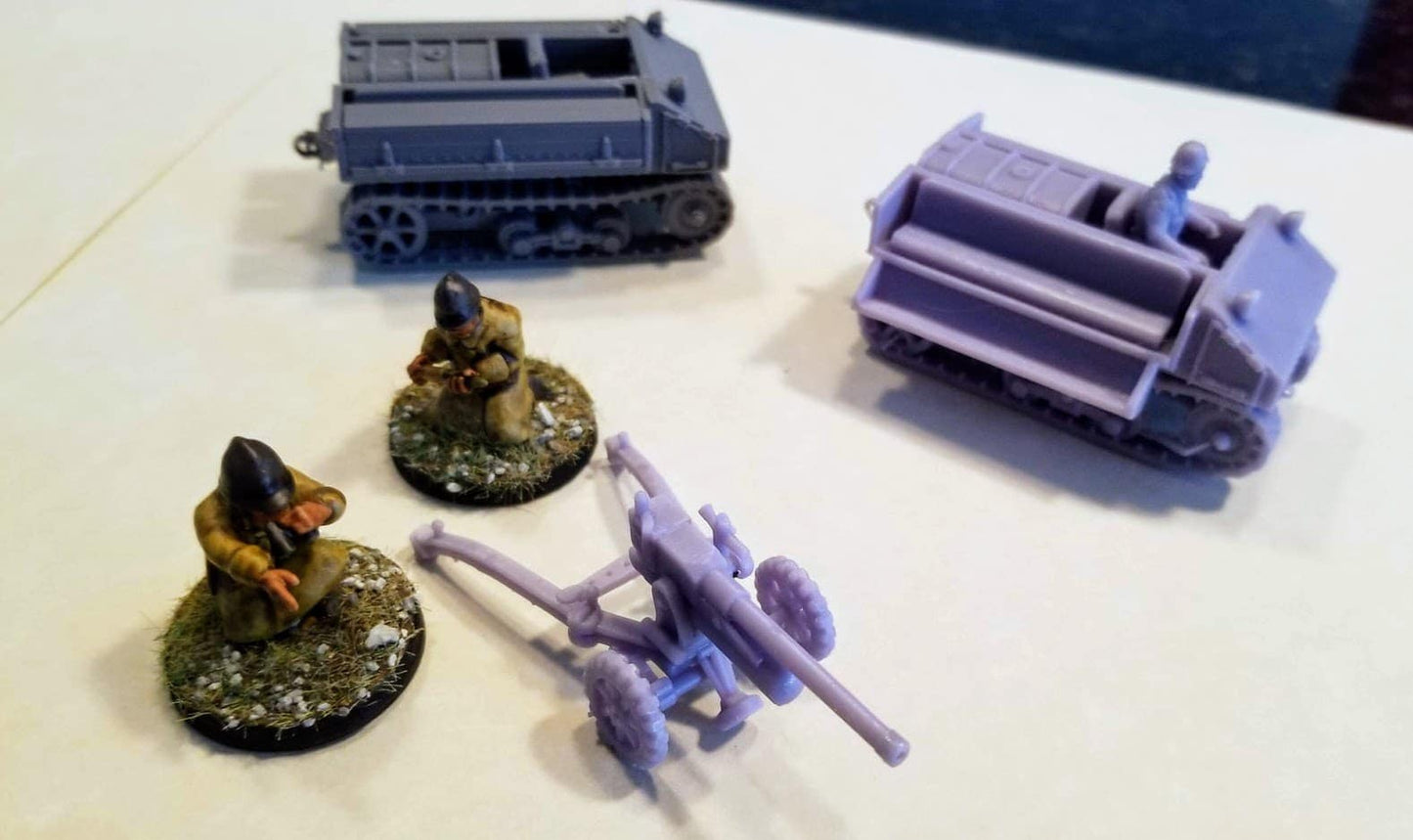 WWII Dutch Vickers Utility Tractor (1 model, no gun included) Various Scales Historical Wargaming