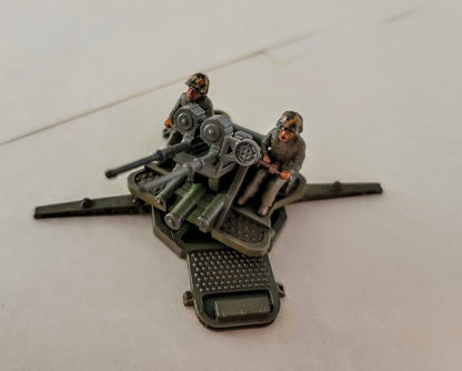 US Twin 20mm AA Gun Mark IV with 2 Gunners Various Scales Historical Wargaming