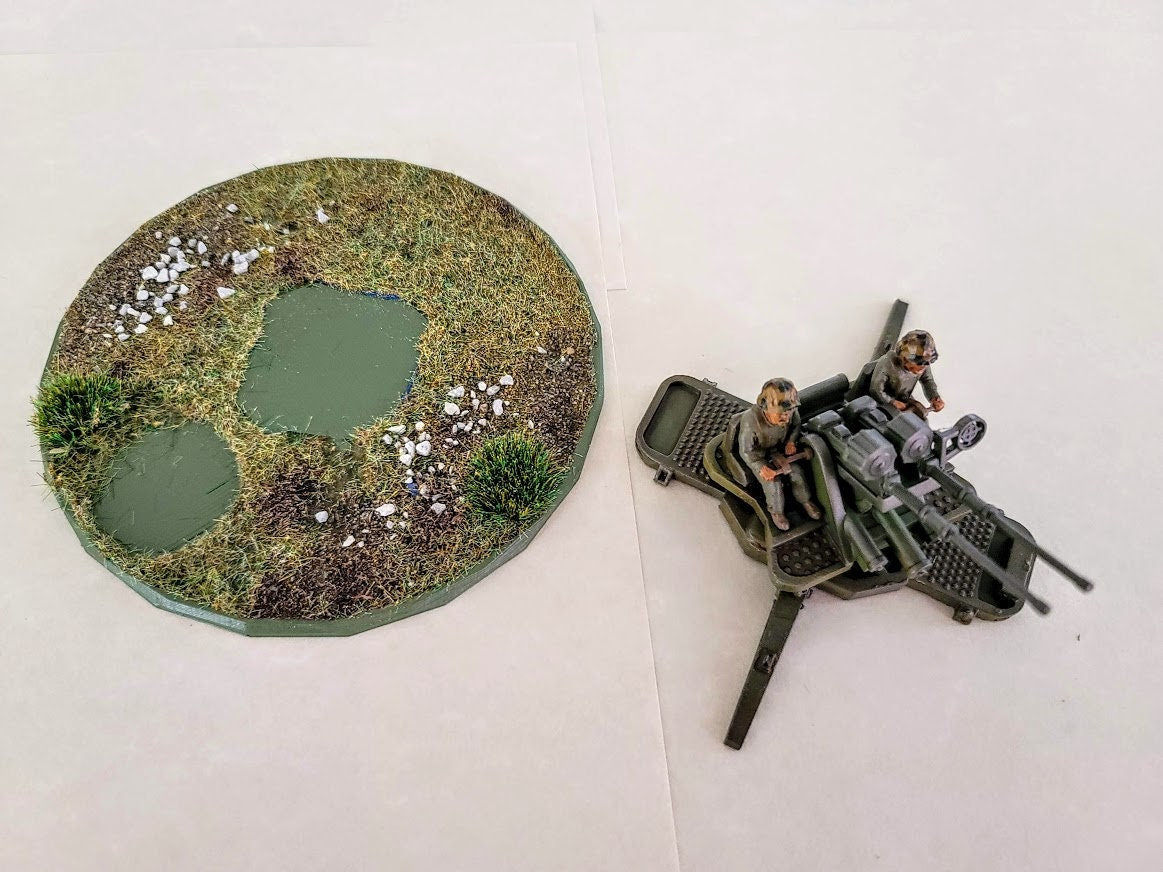 US Twin 20mm AA Gun Mark IV with 2 Gunners Various Scales Historical Wargaming