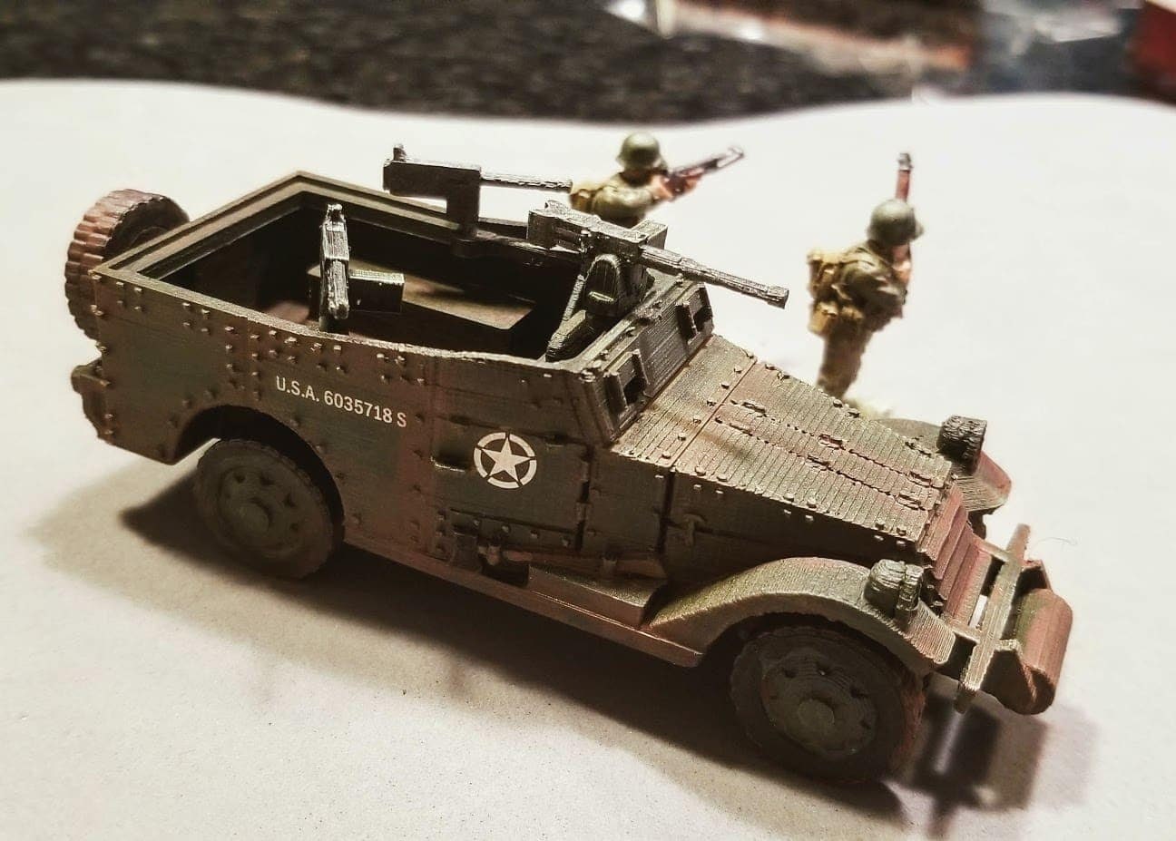 WWII US M3 Scout Car Various Scales Historical Wargaming (US tariffs are pre-paid by us)