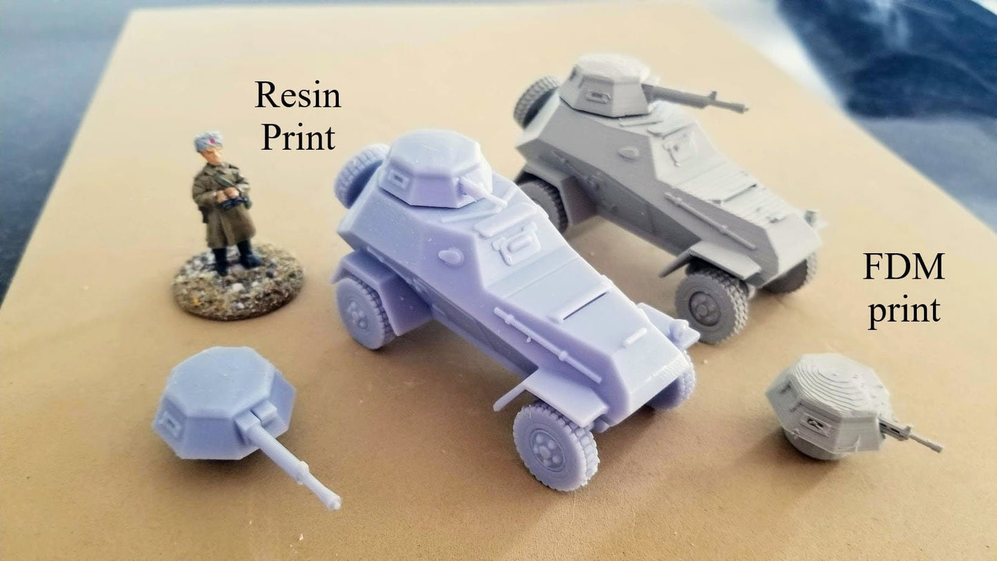 WWII Soviet BA 64B and 64D Armoured Car (Both turrets included) Various Scales Historical Wargaming (US tariffs are pre-paid by us)