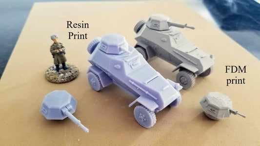 WWII Soviet BA 64B and 64D Armoured Car (Both turrets included) Various Scales Historical Wargaming