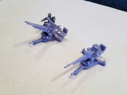 WWII French Hotchkiss 25mm AA Gun (2 guns) Various Scales Historical Wargaming (US tariffs are pre-paid by us)