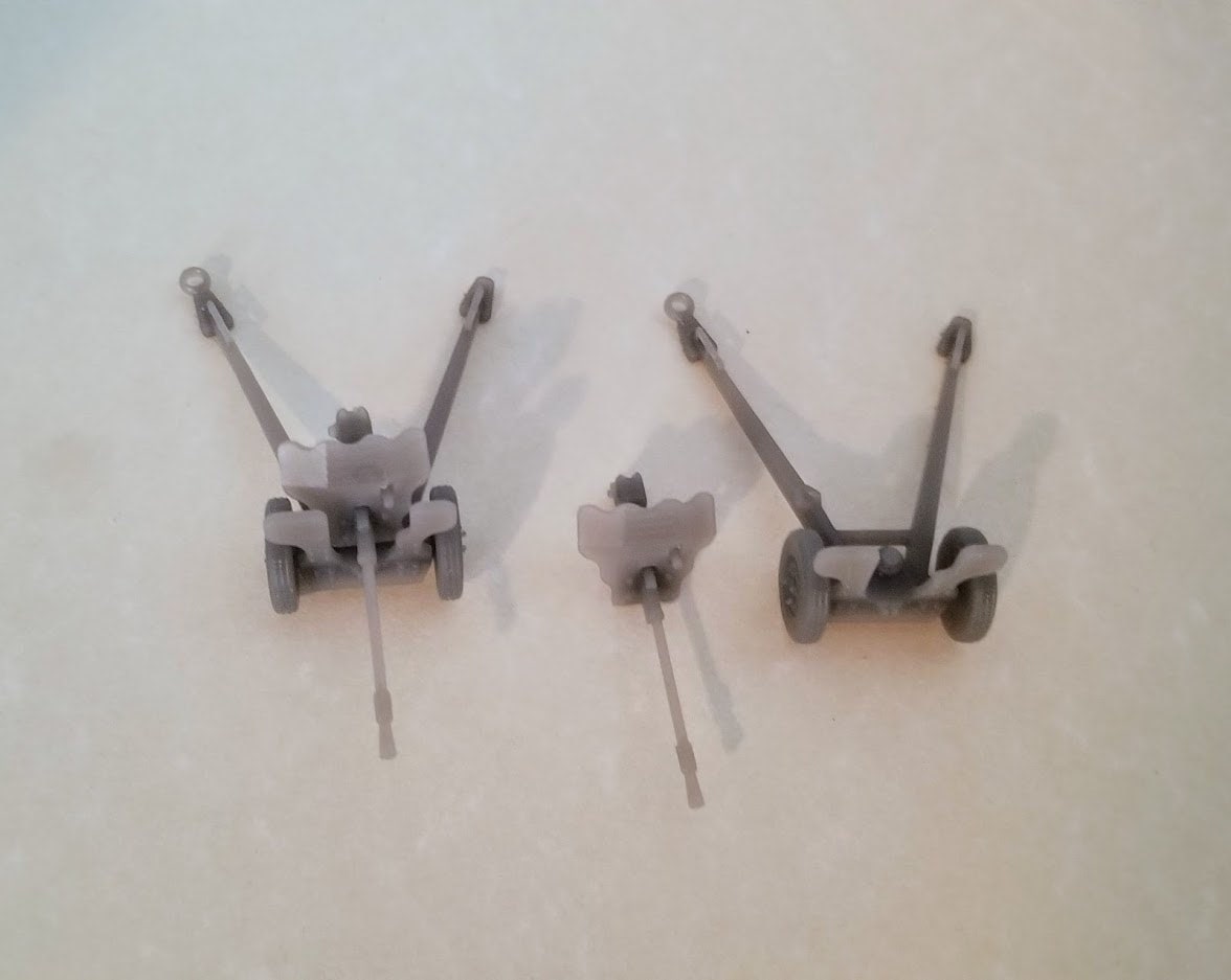 WWII French Hotchkiss SA 34 25mm AT Gun Various Scales Historical Wargaming