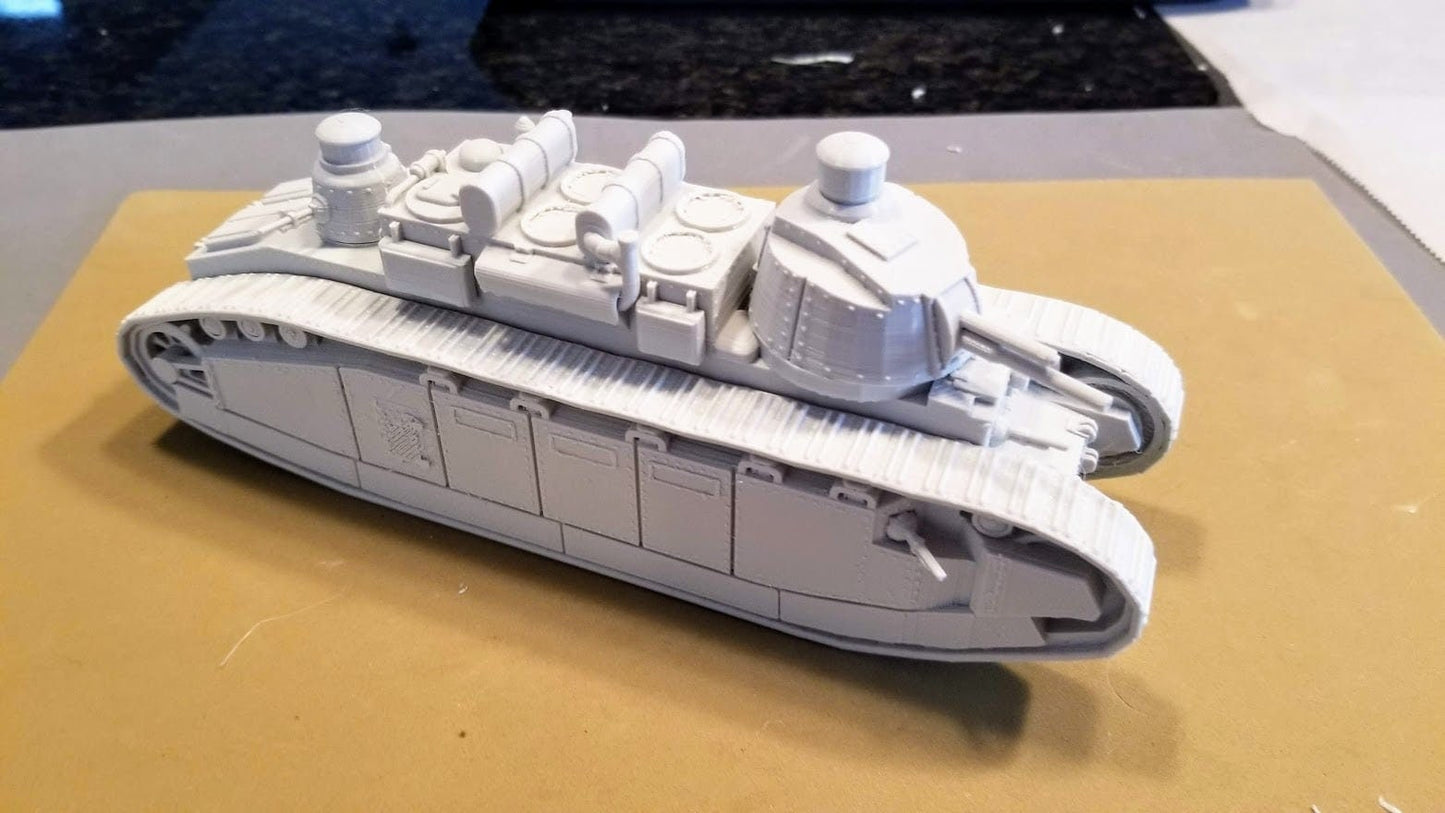 WWII French Char 2C Tank Various Scales Historical Wargaming (US tariffs are pre-paid by us)