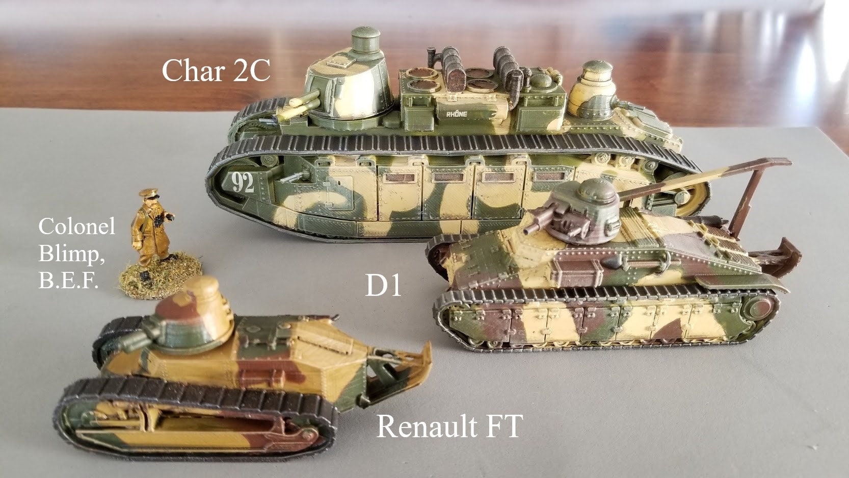 WWII French Char 2C Tank Various Scales Historical Wargaming