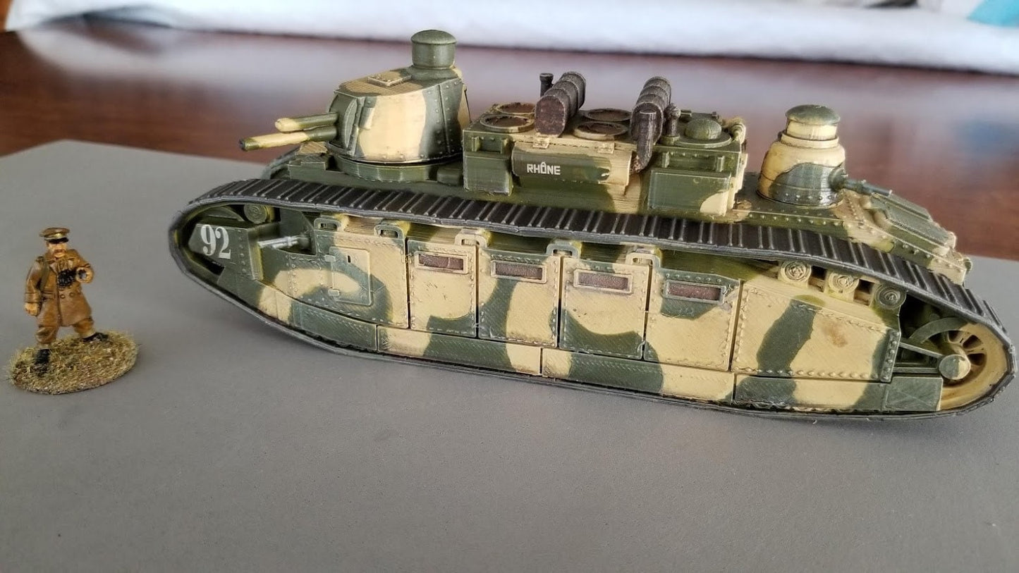 WWII French Char 2C Tank Various Scales Historical Wargaming (US tariffs are pre-paid by us)