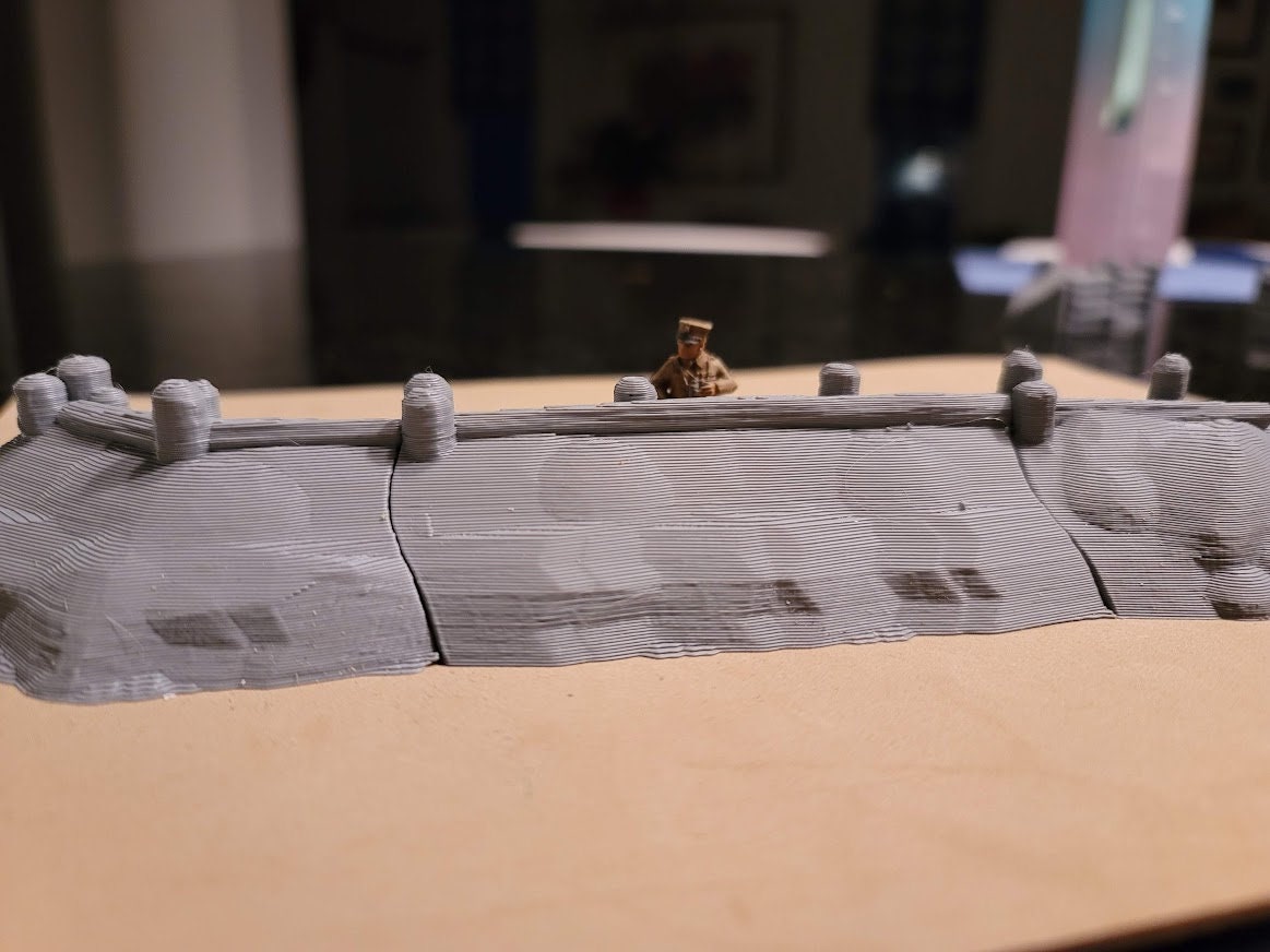 Wargaming Terrain WWII Seawall Bunker and Trenches Set Various Scales Historical Wargaming