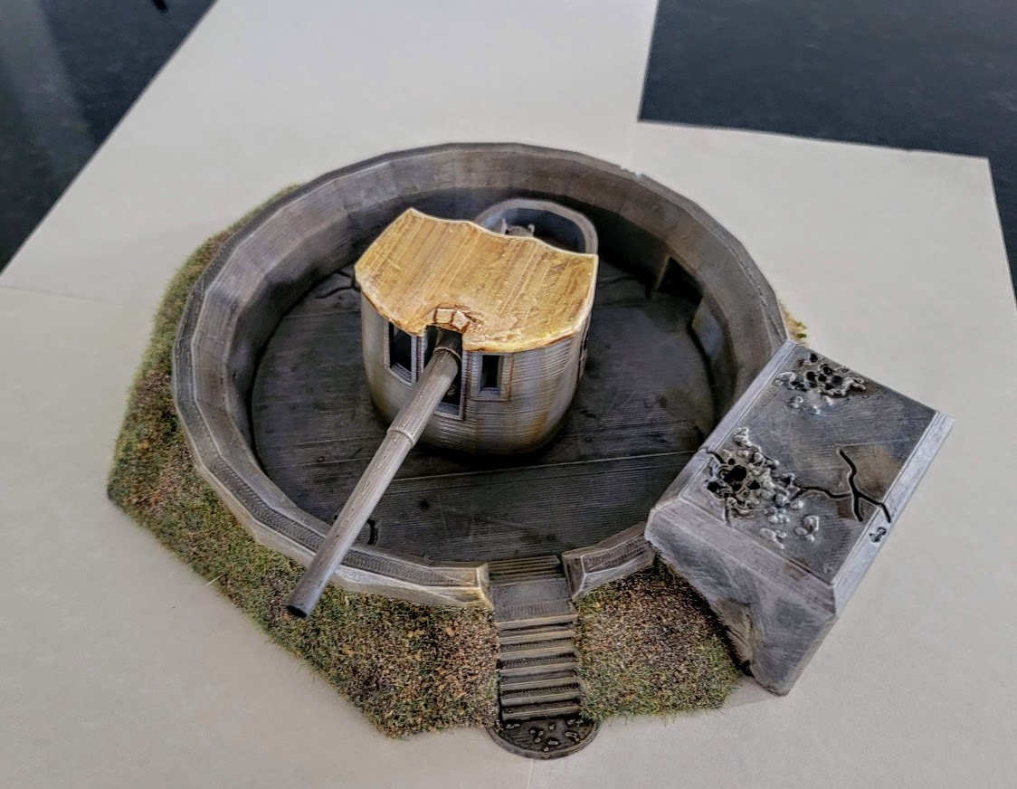 Wargaming Terrain Coastal Gun Emplacement Various Scales Historical Wargaming (US tariffs are pre-paid by us)
