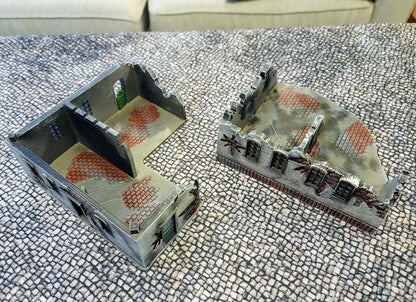 Wargaming Terrain Urban Ruins and Barricade Set Various Scales Historical Wargaming