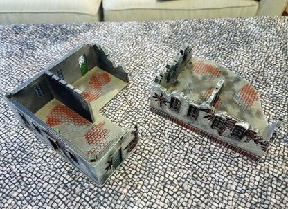 Wargaming Terrain Urban Ruins and Barricade Set Various Scales Historical Wargaming