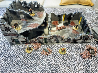 Wargaming Terrain Urban Ruins and Barricade Set Various Scales Historical Wargaming